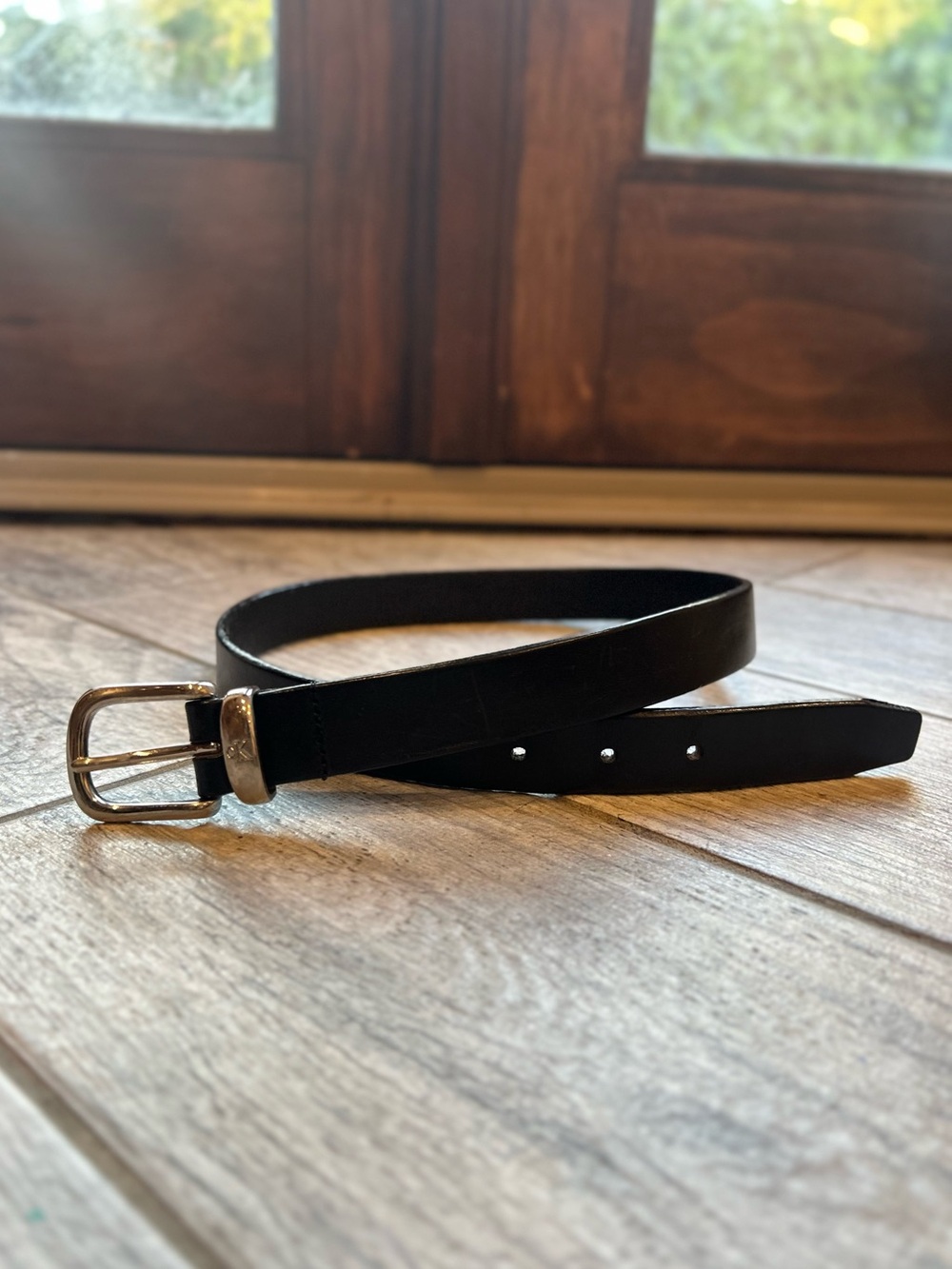 Calvin Klein Genuine Saddle Leather Belt, Women’s Size Small
